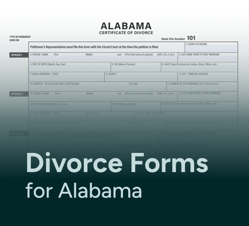 What Forms Do I Need to Get a Divorce in Alabama?